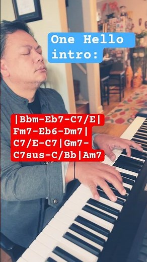 Piano intro of One Hello by Randy Crawford with chords #introtutorials #piano #pianointro