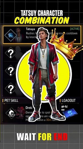 Tatsuya Character Combination | Best Character Combination In Free Fire | Combo Tatsuya