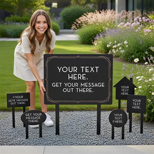 Custom Outdoor Business Sign, Personalized Metal Yard Sign, Custom Logo Sign, Lawn Advertising Sign, Free Proof Design - Etsy