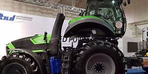 Rotating cab gives tractor operator an owl's-eye view