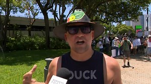 15K views · 376 reactions | Crowds are moving through Downtown Miami in support of “No Kings”, a nationwide protest of President Donald Trump. CBS Miami’s Anna McAllister is on the ground with the protesters and has the very latest. ➡️ Full story: https://www.cbsnews.com/miami/news/no-kings-protests-trump-immigration-ice-miami-broward-south-florida/ | CBS Miami | Facebook