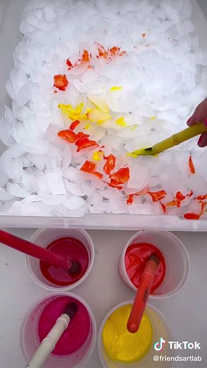 Ice Painting and Sensory Art Project for Kids