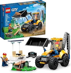 LEGO City Construction Digger 60385 Building Toy - Excavator Model Featuring Tools and Minifigures, Vehicle Building Set for Fun Creative Play, Birthday Gift Idea for Boys, Girls, and Kids Ages 5+