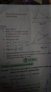 Draw a triangle ABC.Bisect angle B and name the point of inte... | Filo