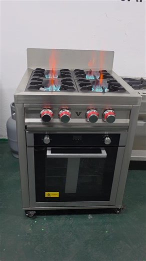 Cocina Semi Industrial de 4 Hornillas en Acero Inoxidable