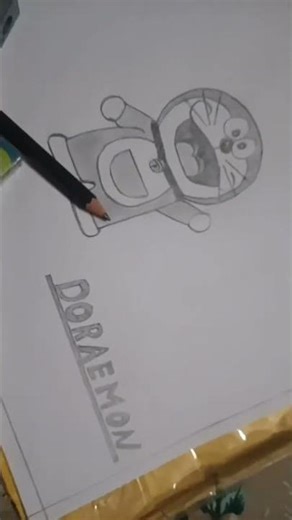 Doraemon shading drawing with pencil ✏️ 🖌️🎨