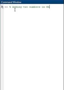 How to add two numbers in MATLAB