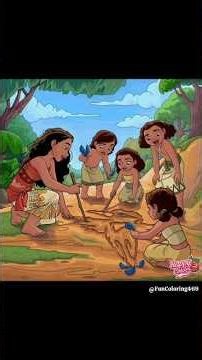Moana Coloring Moments Part 1