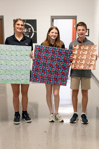 2.6K views · 34 reactions | You're looking at the finished product of our Honors Geometry tessellation project!  Students applied their knowledge of transformations—rotations, reflections, and translations—to design custom repeating patterns. ✨ The result is a vibrant showcase of how math and art intersect, filling our classroom with creativity and precision. Incredible work, Vikings! ❤️ #GoVikings #SEEK1st | First Presbyterian Day School | Facebook