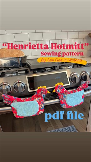 Whimsical Chicken Oven Mitt PDF Sewing Pattern Fun Beginner Project, Scrap Fabric Quilted Hot Mitt - Etsy Canada