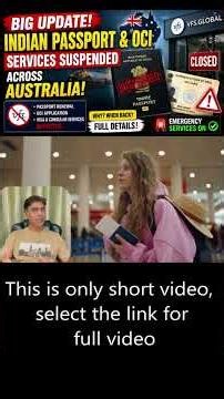 VFS Global India Services Stopped Across Australia from July 1st ? Emergency services still open
