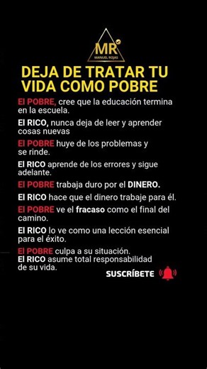 Deja de Tratar tu VIDA como Pobre #mentalidad #frases #short #desarrollopersonal