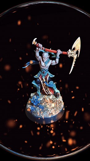 Idoneth Deepkin Thrall from Age of Sigmar #idonethdeepkin #warhammer #ageofsigmar #warhammercommunity #miniature #painting #warhammerpainting #hobby #artist #tik_tok #fyp