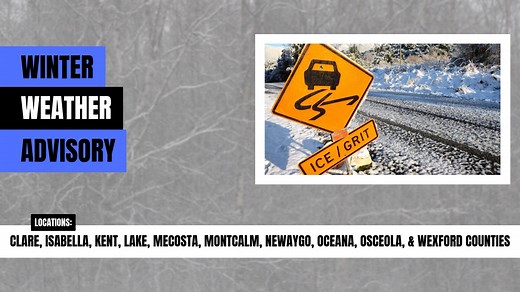 WEATHER ALERT: The National Weather Service office in Grand Rapids has issued a Winter Weather Advisory for nearly the entire lower peninsula on Friday for freezing rain. More: https://bigrapidsdailynews.com/breaking-news/895806 | Big Rapids Daily News