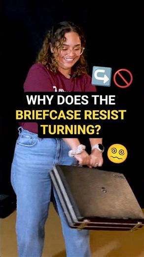 Why does the briefcase resist turning? 🔁🚫 #shorts #magic #tamuphysicsfest