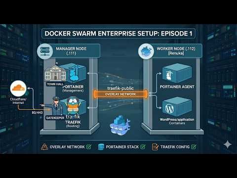 Docker Swarm Enterprise Ep. 1: Portainer & Traefik Setup (3-Minute Infrastructure)