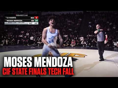 Moses Mendoza Gets A Tech Fall In The 2026 CIF State Finals!