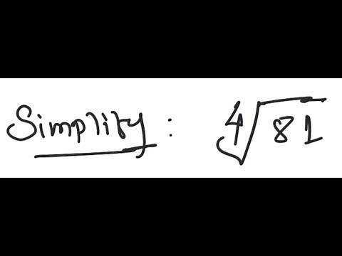Radicals: Simplify [4]√(81)