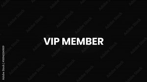 VIP Member Distorted Glitch Text Animation 4K for Exclusive Membership Benefits and Loyalty Programs