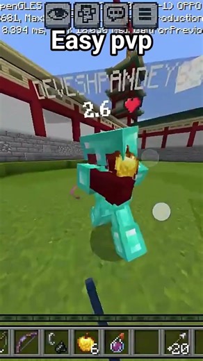 easy pvp minecraft 🫡😎 #shorts #minecraft #pvp #viral