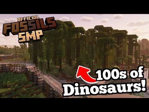 I Hatched 100+ Dinosaurs in My New Custom Jungle! | Fossils and Archeology SMP episode 17