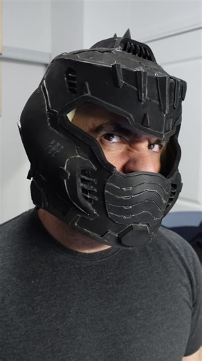 4.9K views · 103 reactions | Doom The Dark Ages Slayer Helmet handmade out of EVA Foam. I made this helmet twice. This one is a keeper as fits me very well. | Heroes Workshop | Facebook