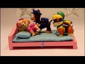 Paw patrol pups jumping on bed!