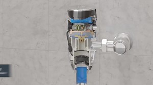 Zurn 1.28/1.1 GPF Top Mount Exposed Sensor Flush Valve for WC with Gear-Driven Ceramic Cartridge, Hydropower AV Diaphragm ZER6000AV-HET-DF-HYD