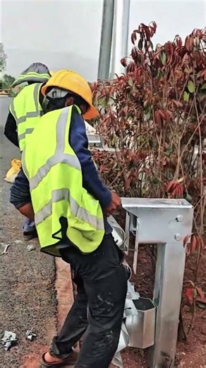 Smart Idea: Easily Installing Road Barrier Iron Fences Using Simple Tools #shorts