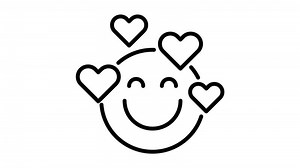 Download Simple emoji outline icon animation. transparent background for free