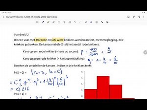 discrete kansverdelingen
