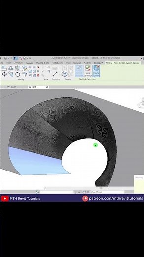 Massing in Revit | Exhibition Hall Facade Design in Revit Tutorial | #shorts