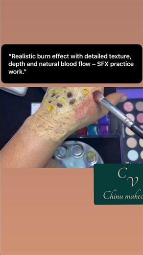 Burn injury SFX look with realistic texture, depth and color blending.”