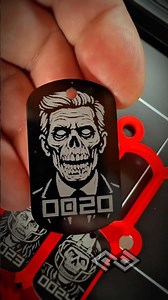 ‪@Creality3D‬ Falcon A1 Pro 20w laser engraving zombie dog tags #CrealityFalconA1LaserPro