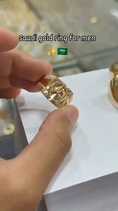Bold elegance for the modern man ✨ Saudi Men’s Ring – 21K Gold Available at Star Jewelry SJC 📍 Al Balad Gold Market, Star jewlery Jeddah #everyone #highlights #everyoneシ゚viralシviralシfypシ゚viralシalシ #everyoneactivefollowers #fyp | Star jewlery Jeddah
