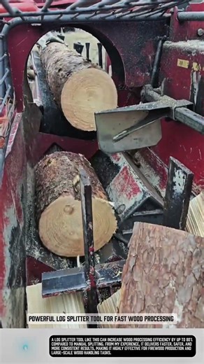 Powerful Log Splitter Tool for Fast Wood Processing #tools #farming