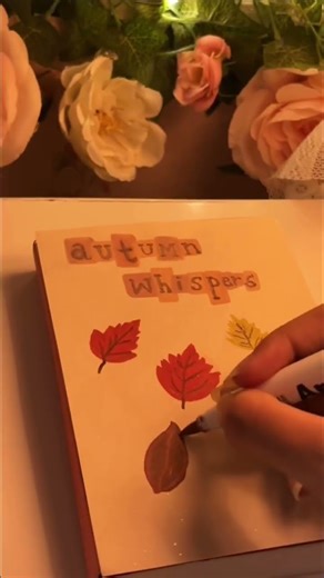 🍁✨An easy fall drawing idea if u like the cozy colors of autumn #art #fall #autumn #drawingtutorial