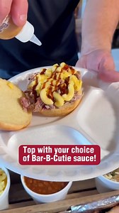 Menu Hack  Take your favorite classic Bar-B-Cutie pulled pork sandwich to the next level – top it off with our creamy mac and cheese for an unbeatable flavor duo! . . . #BBQ #HowYouCue #BarBCutie #70YearsOfBarBCutie #MenuHack #BBCMenuHack #BarBCutieMenuHack #MacandCheese #SmokedMeats | Bar-B-Cutie SmokeHouse | Facebook