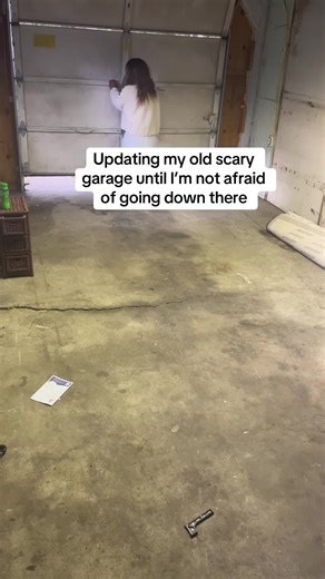 Updating my old scary garage until im nit going down there #update #updating #cleanup #cleantok #reno #renovation #diy #doityoure #moftt #housetour #garage