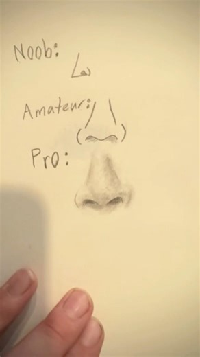 How to draw a nose #noob #pro