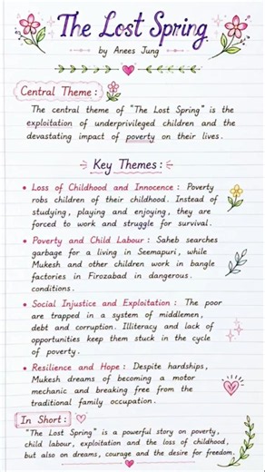 Theme of The Lost Spring🌸 | CBSE Class 12 English