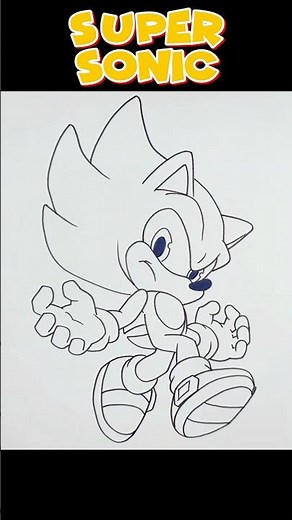 How to Draw Super Sonic | Step by Step | SONIC THE HEDGEHOG #sonicthehedgehog #drawing