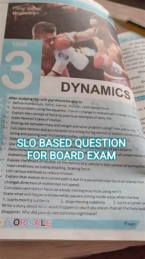SLO 1 Class 9 Physics Chapter 3 | Dynamics Questions Solved | #SLO #Physics #Class9 #numericals