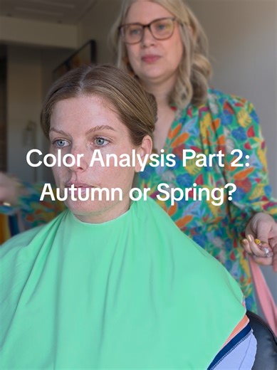 Replying to @bobbyrocket321 Color Analysis Part 2: Once we figured out i was a warm we had to decide between Autumn or spring! Do you agree with the analysis? #transformation #helpme #coloranalysis #glowup #foryourpage
