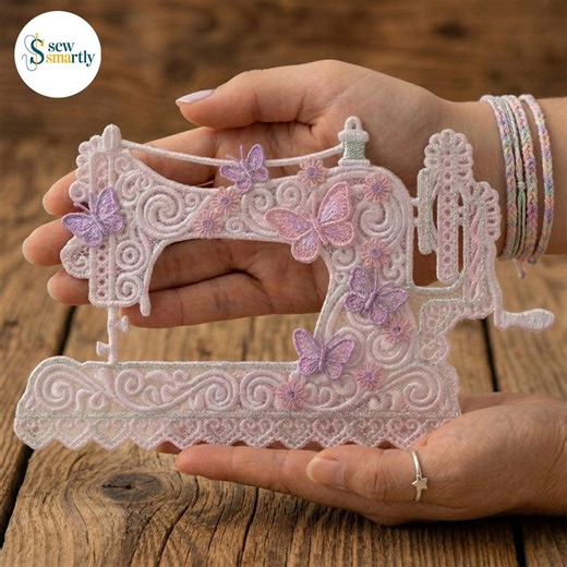 Butterfly Sewing Machine FSL (freestanding Lace) Embroidery Design - Etsy