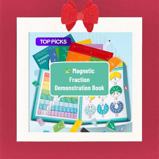 🧩 Magnetic Fraction Demonstration Book – Make maths fun and visual with this interactive magnetic fraction board! Designed for hands-on learning, it helps children understand fractions through colourful, easy-to-move pieces. Perfect for classrooms or home learning, supporting cognitive development and mathematical confidence. #tiktokmademebuyit #blackfriday #mathlearning #educationaltoy #kidslearning