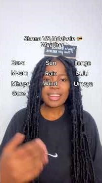 Weather in Shona vs isiNdebele 🌦️🇿🇼