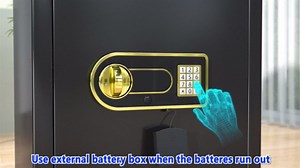 7.5 Cu ft Extra Large Drop Safe Box for Business, Anti-Theft Depository Safe with Drop Slot, Digital Keypad, Spare Key and Removable Shelf, Heavy-duty Commercial Safes for Business Cash Documents Home