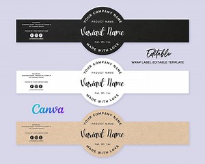 Printable Wrap Soap Label, Cigar Band Soap Label, Custom Soap Label, OL1103 Label, Soap Wrap Band Label, Editable Digital Template Canva. - Etsy