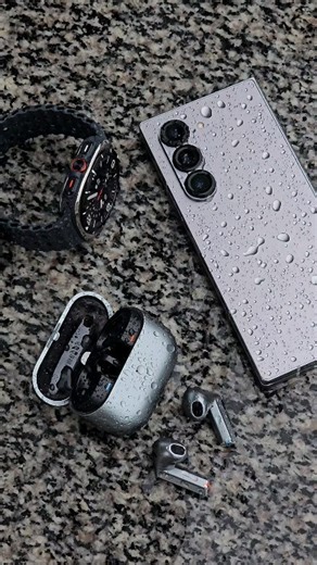 135K views · 10K reactions | Some people are stuck in the rain and some are enjoying the rain #SamsungFold6 #Samsungbuds3pro #Samsungwatch7 | Trendy Tech Review | Facebook